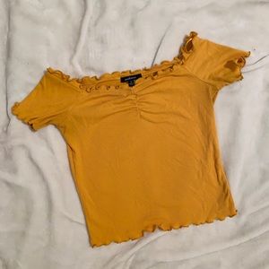 Yellow off the shoulder top